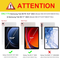 Pouzdro s klávesnicí Fintie pro Samsung Galaxy Tab S9 FE 10,9palcový Tab S9 11palcový tablet 2023, kryt klávesnice s magnetickou